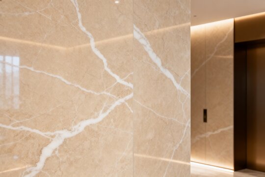 Interior wall with marble texture