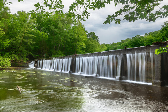 Dam Waterfall at Old Stone Fort State Park in Tennessee