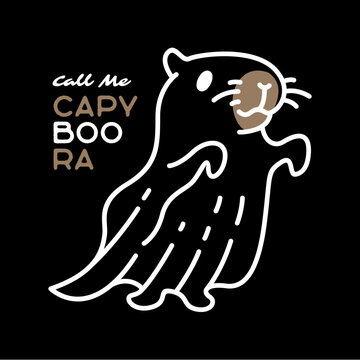 Capyboora Ghost Funny Capybara Animal