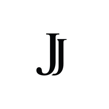 Minimalist monogram featuring two interlocking letter j characters