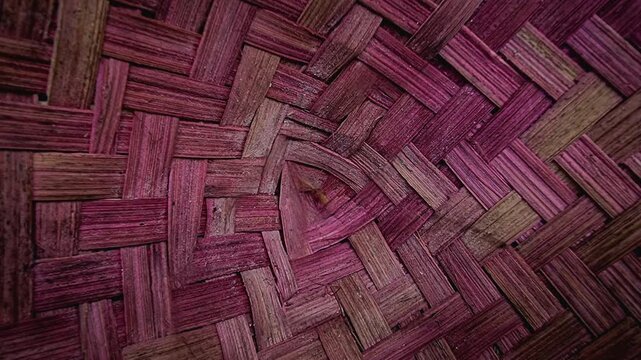 Purple Woven Bamboo Magenta Texture for Ethnic Background Concept 4K Seamless Loop