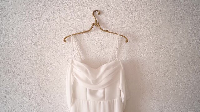 Intimate shot highlighting wedding dress craftsmanship and delicate textures