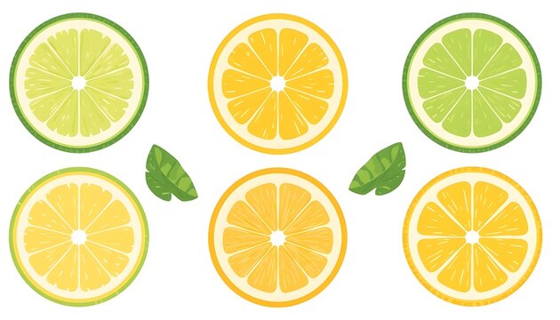 set of lemon slices