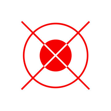 Target Symbol. Black target symbol with circles. Black target icon with crosshairs. Target achievement icon with check mark and arrows indicating success. Success.
