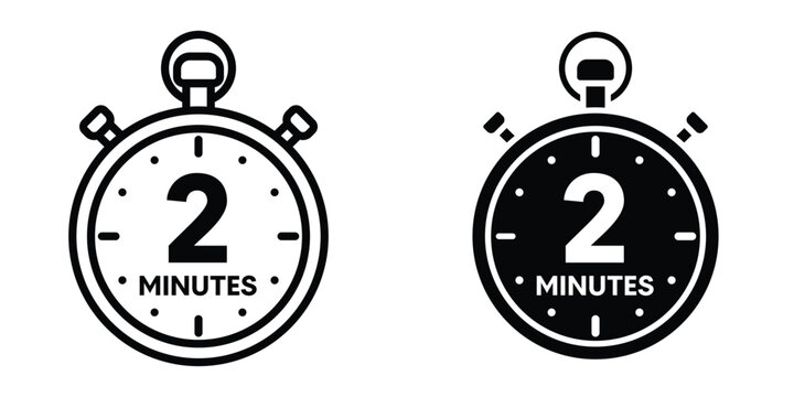2 minutes icon design illustration drawings