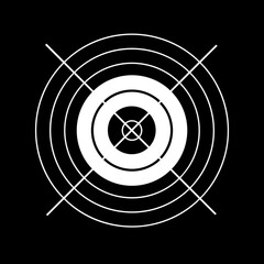 Target Symbol. Black target symbol with circles. Black target icon with crosshairs. Target achievement icon with check mark and arrows indicating success. Success. © Mylifeontopdm