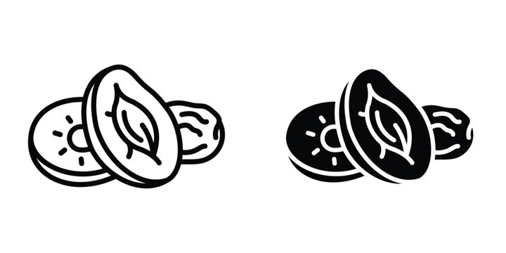 Dried fruit icon design illustration drawings