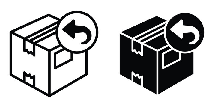 Easy returns icon design illustration drawings