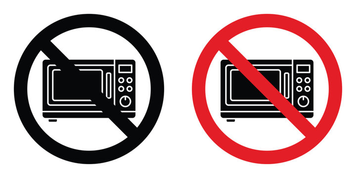Forbidden Microwave icon design illustration drawings