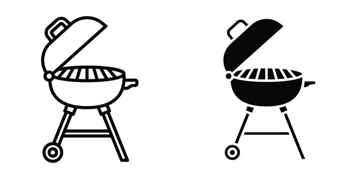 Grill icon design illustration drawings