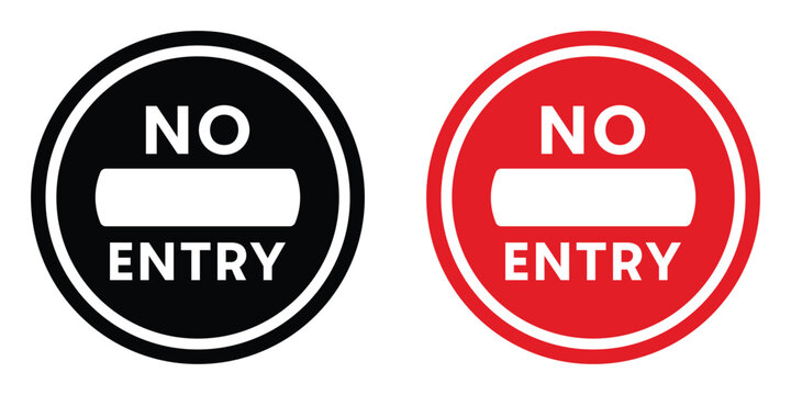 No entry road sign design illustration drawings