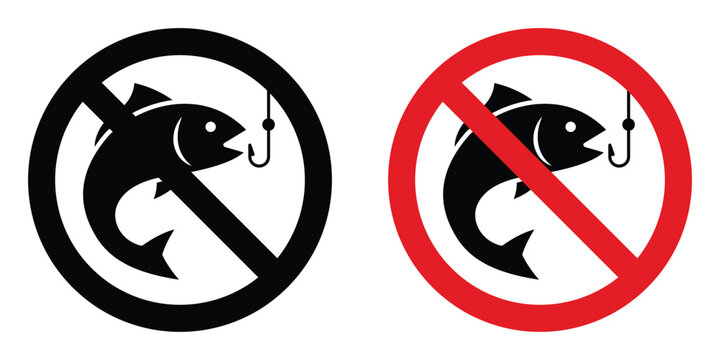 No fishing sign design illustration drawings