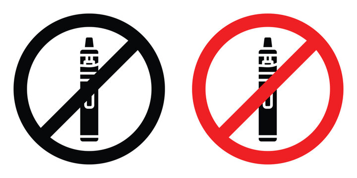 No vaping icon design illustration drawings