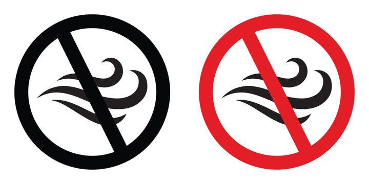 Prohibited wind icon design illustration drawings