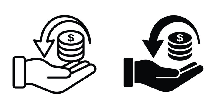 reimbursement icon design illustration drawings