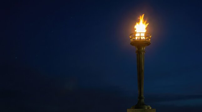 Patriot day torch lighting ceremony symbolizing freedom and unity