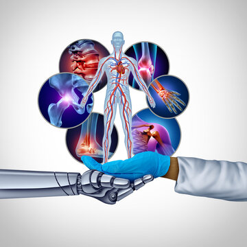 AI Diagnosis Co-Pilot or healthcare copilot helping doctors with diagnostics and assisting physicians with hospital procedures as artificial intelligence and robotics assisting medical staff with clin