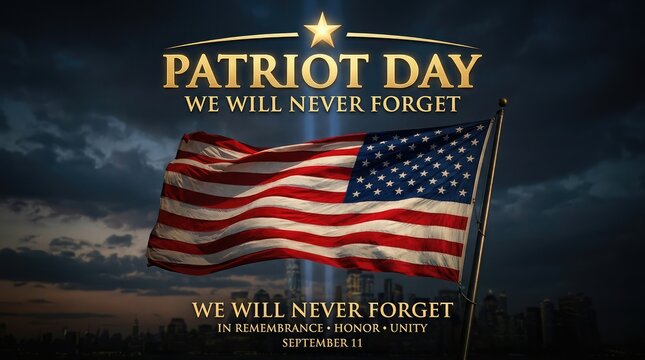 Patriot day tribute honoring 9 11 we will never forget