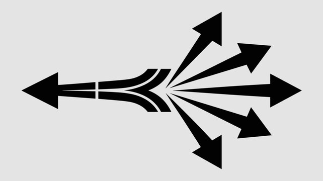 Symmetrical arrow burst fan &ndash; Ideal for business diversification, horizontal scaling, or multi-directional growth.