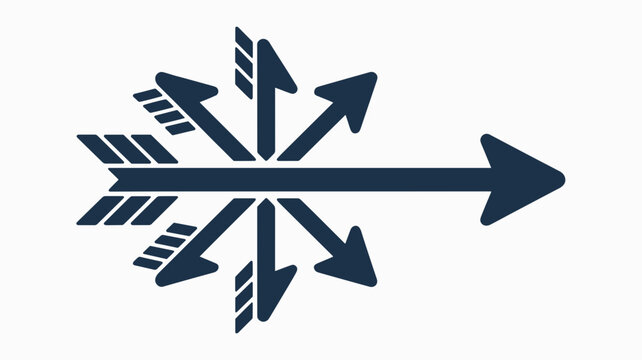 Navy blue scalability arrow fan &ndash; Ideal for franchise growth, regional expansion, or multi-channel business strategies.