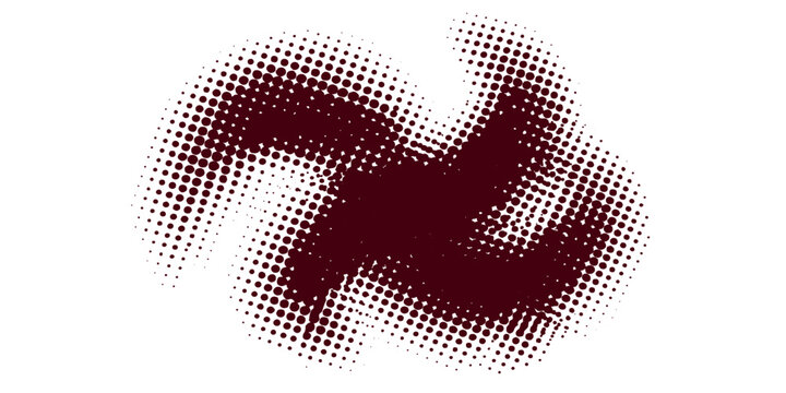 Vector illustration of a man and a woman in black design element featuring a digital pixel pattern and circular halftone dot texture art on a world map wallpaper