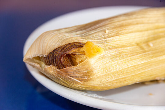 Traditional Colombian Envuelto de Mazorca Sweet Corn Tamale