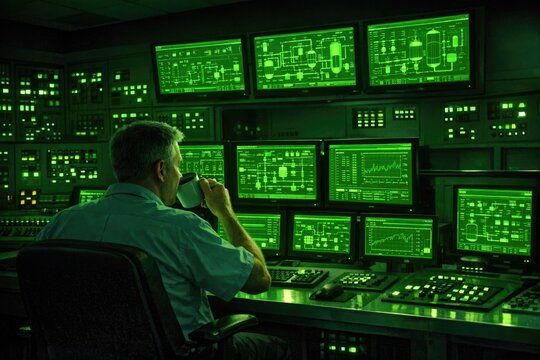 A person sitting at a desk with multiple monitors, likely working or studying