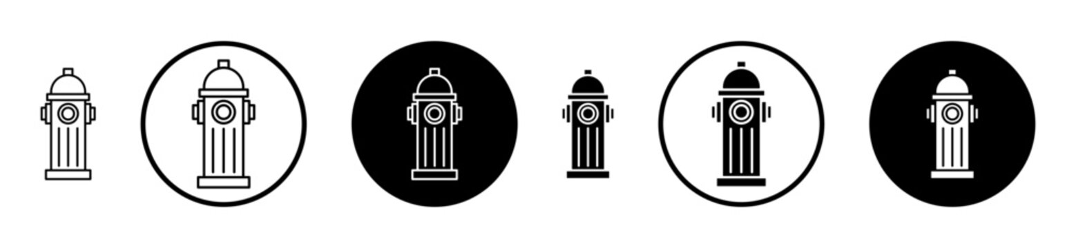 Fire hydrant icon, template for graphic or web design. vector illustration