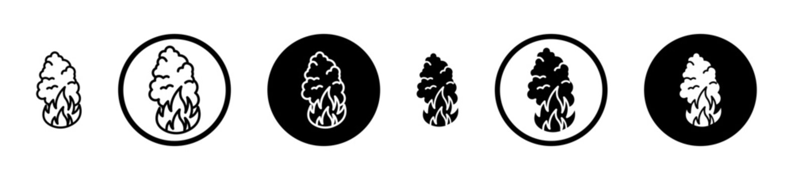 Fire smoke icon, template for graphic or web design. vector illustration