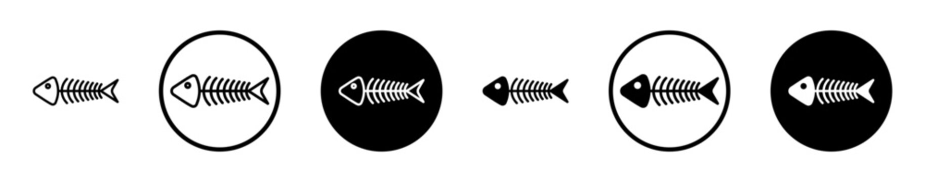 Fish bones icon, template for graphic or web design. vector illustration