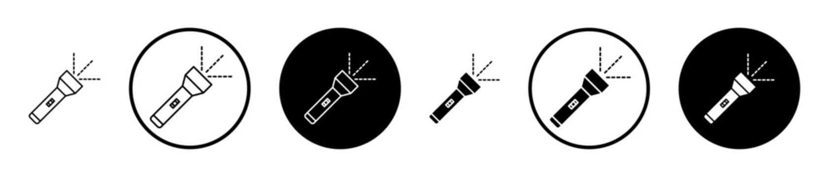 Flashlight icon, template for graphic or web design. vector illustration