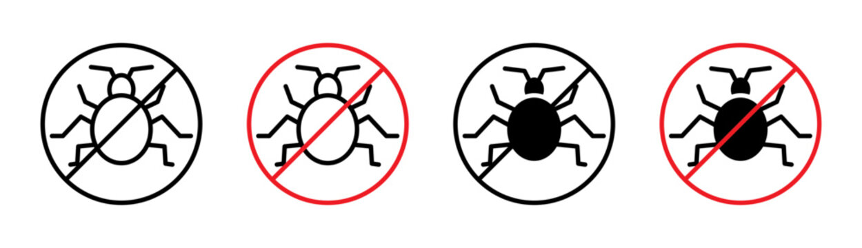 No Bug icon, template for graphic or web design. vector illustration