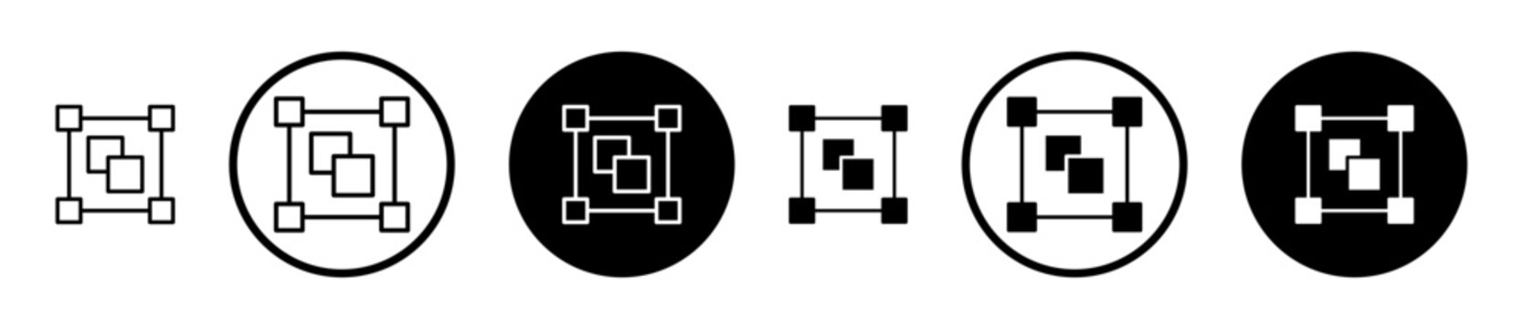Object group icon, template for graphic or web design. vector illustration