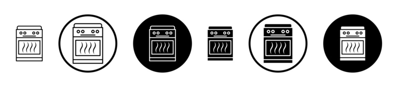 Oven icon, template for graphic or web design. vector illustration