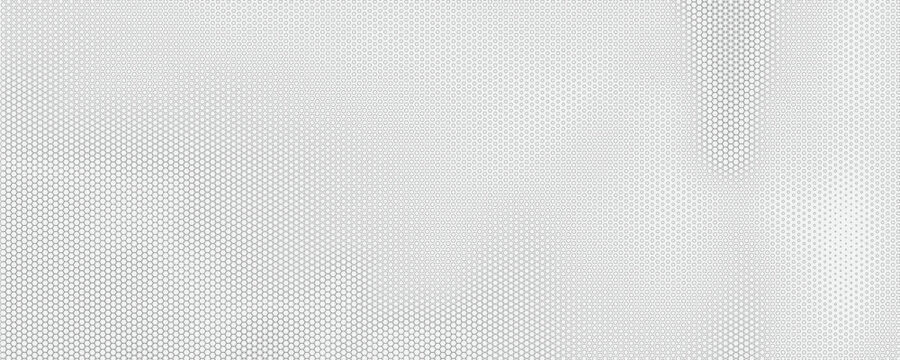 Repeated hexagon shapes pattern. Honeycomb background. Minimalistic print with hexahedrons. Mosaic geometric texture. Tile floor, fence or fishnet surface. Vector graphic illustration.