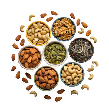 Assorted traditional indian savory snack mix with nuts and seeds