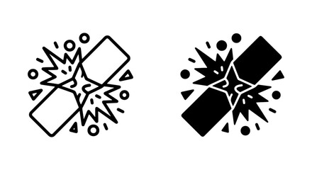 Explosion, comic book effects, dynamic icons, vector graphics © Farzana