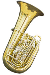 Obraz premium Tuba in C isolated on transparent background