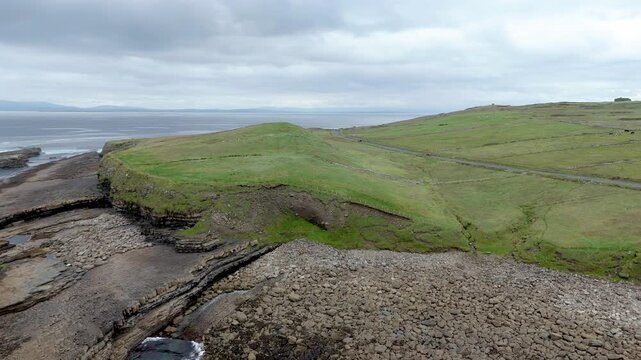 Aerial view of Mullaghmore Head - Signature point of the Wild Atlantic Way, County Sligo, Ireland.