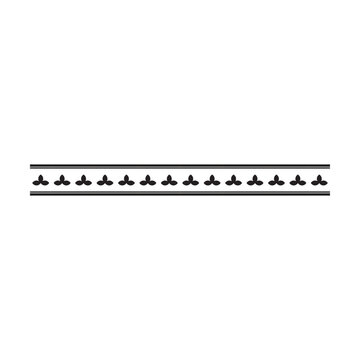 Greek Floral Motif Border Decorative Seamless Ornament Divider Pattern