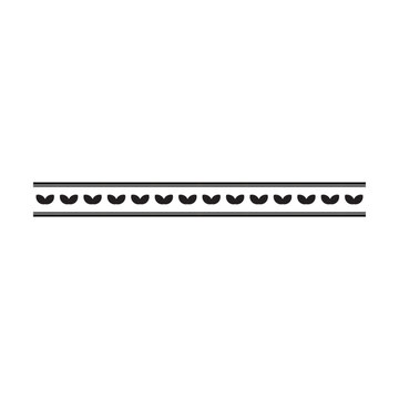 Greek Floral Motif Border Decorative Seamless Ornament Divider Pattern