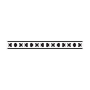 Greek Floral Motif Border Decorative Seamless Ornament Divider Pattern