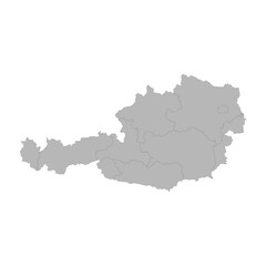 Obraz premium austria-political-map-vector.eps