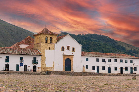 Historic Parroquia de Nuestra Se&ntilde;ora del Rosario in Villa de Leyva