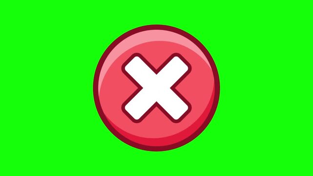 Rejected icon Green Screen Background