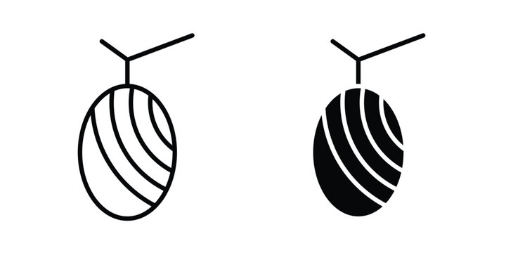 Cocoon icon logo line black symbols collections.