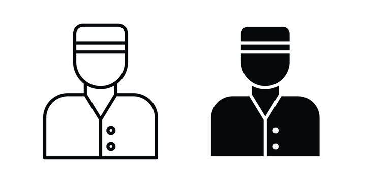 Concierge icon logo line black symbols collections.
