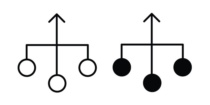 Consolidation icon logo line black symbols collections.