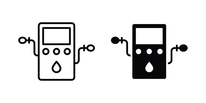Dialysis icon logo line black symbols collections.