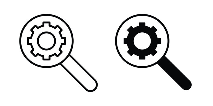 Investigate icon logo line black symbols collections.